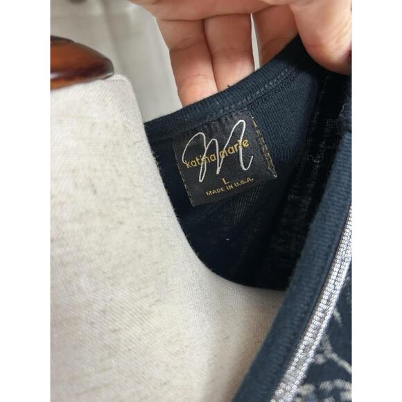 Vintage Y2K Western Grunge Graphic Print Rodeo Cowgirl Long Sleeve Shirt Large - Picture 4 of 4